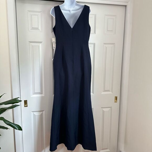 Eliza J Ruffle Front Gown Navy size 12 - Picture 5 of 12